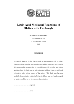 Lewis Acid Mediated Reactions of Olefins with