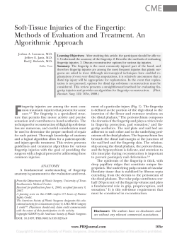 Soft-Tissue Injuries of the Fingertip