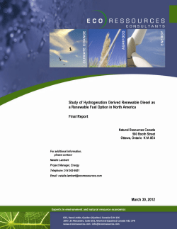 Study of Hydrogenation Derived Renewable Diesel as a Renewable