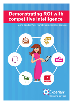 Demonstrating ROI with competitive intelligence
