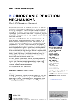 BioInorganic Reactions Mechanisms_Journal