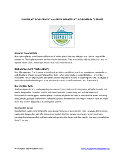 LOW IMPACT DEVELOPMENT and GREEN INFRASTRUCTURE