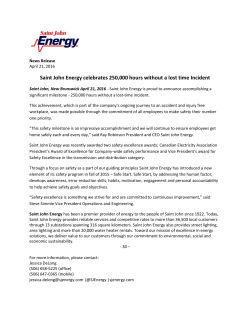 Saint John Energy celebrates 250,000 hours without a lost time