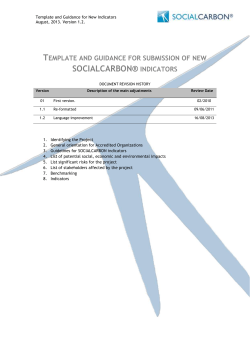 Public consultation new indicators REDD +