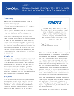 DocuSign Improves Efficiency by Over 80% for Orbitz Hotel Services