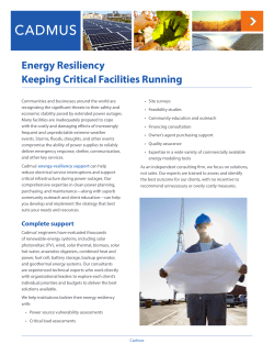 Energy Resiliency Keeping Critical Facilities Running