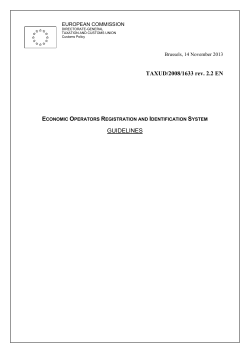 Guidelines for EORI and SAD have been updated