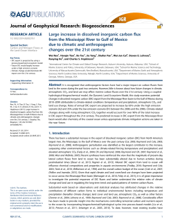 Large increase in dissolved inorganic carbon flux from the