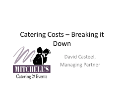 Catering Costs &ndash; Breaking it Down