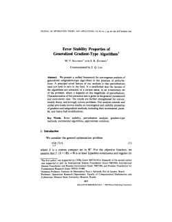 Error Stability Properties of Generalized Gradient