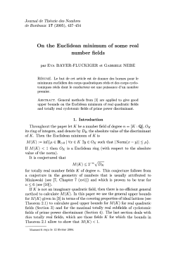 On the euclidean minimum of some real number fields