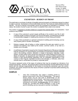 exemption - burden of proof