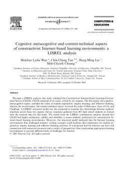 Cognitive&ndash;metacognitive and content