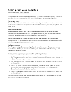 Learn About how to Scam Proof your Doorstep