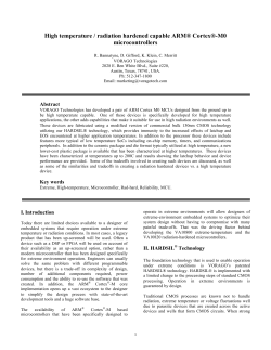 High temperature / radiation hardened capable ARM&reg; Cortex&reg;