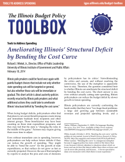 Ameliorating Illinois` Structural Deficit by Bending the Cost Curve