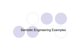 Semiotics Review for Exam 1