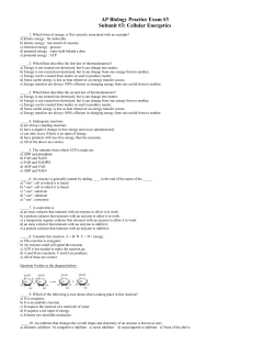 AP Biology Practice Exam #1