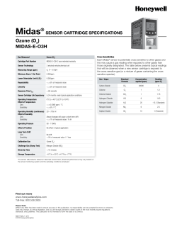 Midas Ozone (O3) - Honeywell Analytics