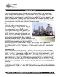 Asphalt Plants - Yakima Regional Clean Air Agency