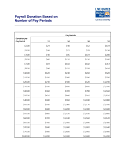 Payroll Donation Based on Number of Pay Periods