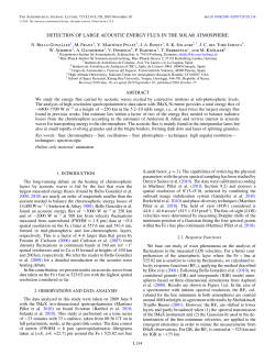 detection of large acoustic energy flux in the solar atmosphere
