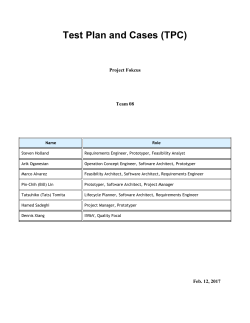 Test Plan and Cases (TPC)