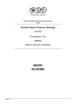 8846.01 NEW SPEC DAS Biology (Unit B2) Foundation (Summer