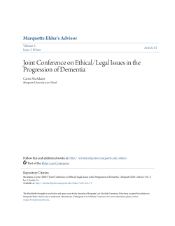 Joint Conference on Ethical/Legal Issues in the Progression of