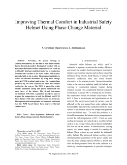 III. Conceptual design of PCM based helmet