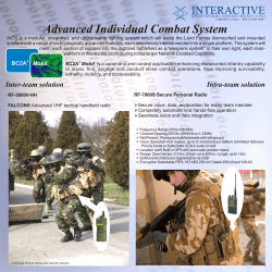 RF-7800S Secure Personal Radio Secure voice, data, andposition