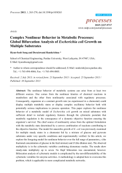 Complex Nonlinear Behavior in Metabolic Processes: Global