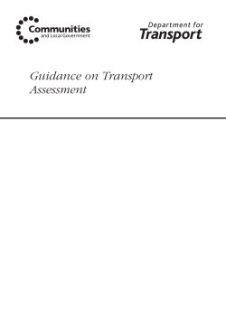 Guidance on Transport Assessment
