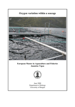 Oxygen variation within a seacage - (BORA)