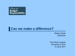 Can we make a difference? - Office for Budget Responsibility