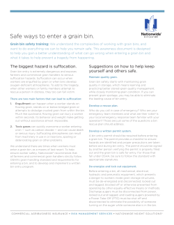 Safe ways to enter a grain bin.