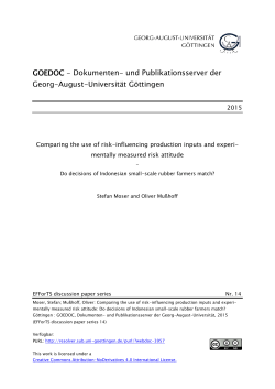 Comparing the use of risk-influencing production inputs