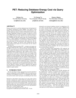 PET: Reducing Database Energy Cost via Query Optimization