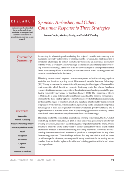 Consumer Response to Three Strategies