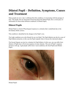 Causes of Dilated Pupils