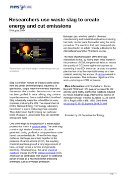 Researchers use waste slag to create energy and cut
