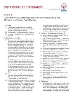 Standard P1 - Painting and Decorating Contractors of America