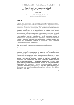 Plant diversity of a man-made wetland