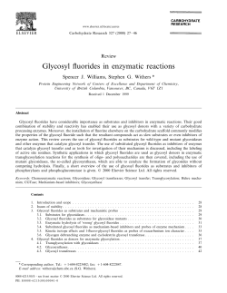 Glycosyl fluorides in enzymatic reactions