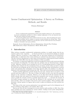 Inverse Combinatorial Optimization: A Survey on Problems, Methods