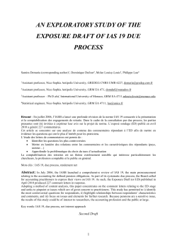 An exploratory study of the Exposure Draft of IAS 19 due process