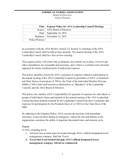 1 AMERICAN NURSES ASSOCIATION Board of Directors Policy