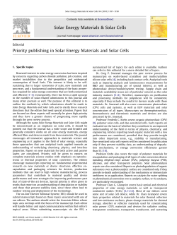 Priority publishing in Solar Energy Materials and Solar Cells (PDF