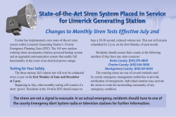 State-of-the-Art Siren System Placed in Service for Limerick