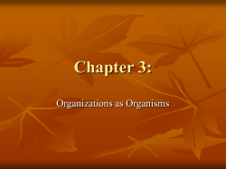Chapter 3 Organism